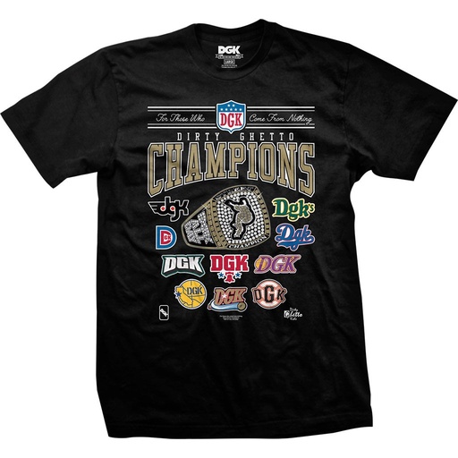 [8DGK021100S] TEE CHAMPIONS BLACK