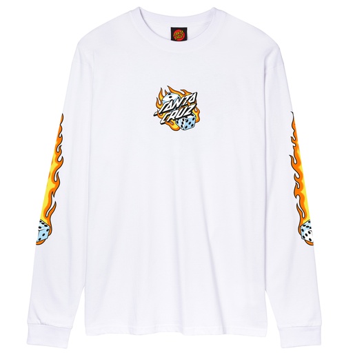 Longsleeve T-Shirt Flaming Dice Dot Front L/S