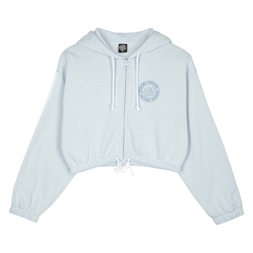 Womens Zip Hood Check Outline Ringed Dot Zip