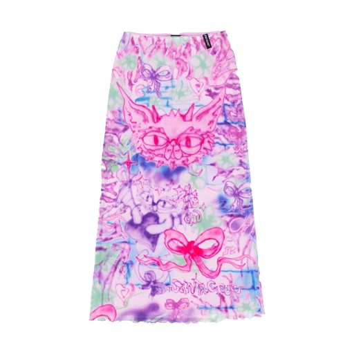 Womens Skirt Strip Digi Mesh