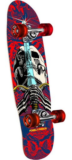 [DAGCPPF25MSS18620B] Skull & Sword • Navy / Red • 59mm x 80a Cruiser Wheels 