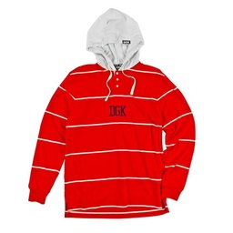 HODD THIN LINE HOODED KNIT RED