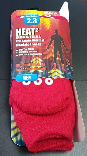 [234MH60000L] HEAT2 SOCKS ABS GRIP MEN RED 40-45