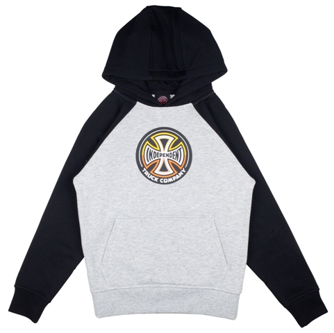 [2IS2111800M] YOUTH HOOD SPLIT CROSS RAGLAN BLACK/HEAT