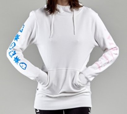 [7NK0504900S] HOOD W PEACE WHITE