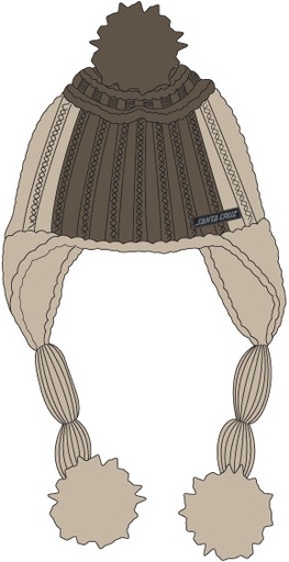 [9C75AX13000] WOMEN BEANIE TASSLE TAUPE/EARTH