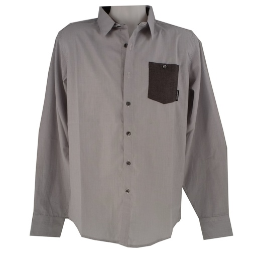 SHIRT CUTDOWN GREY STRIPE