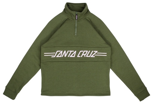 [3SGF1933008] CREW PINLINE 1/4 ZIP MILITARY GREEN
