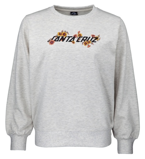 CREW POPPY STRIP ATHLETIC HEATHER