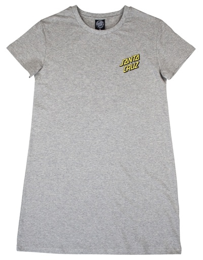 [3SGF9046008] DRESS POPPY DOT HEATHER GREY