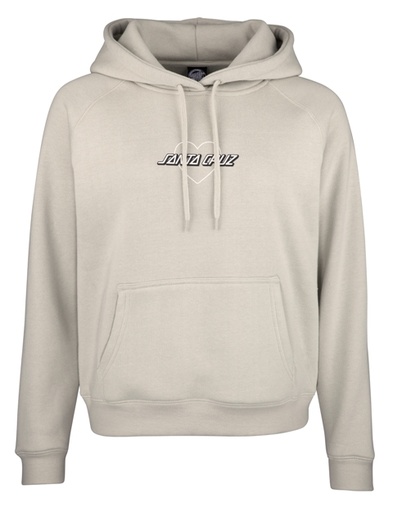[3SGF1034008] HOOD HEART STRIP SILVER
