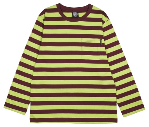 [3SGF2028008] TEE L/S CLASSIC STRIP POCKET PORT/GREEN