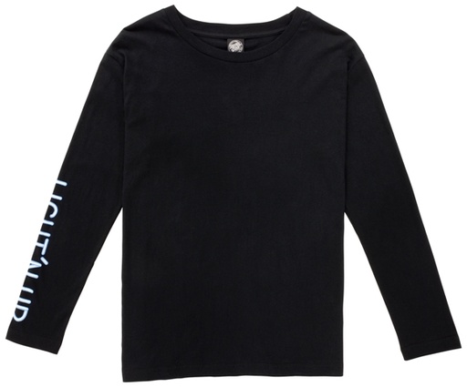 [3SGF1813008] TEE L/S LIGHT'N UP BLACK