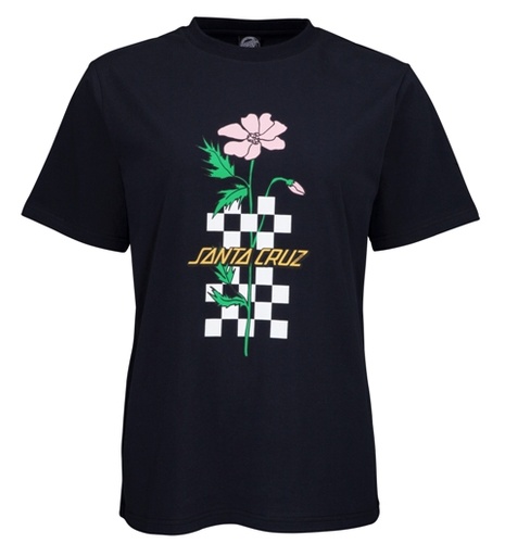 WOMEN TEE CHECKER BLOOM STRIP