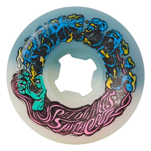 [22222899054] 54MM HAIRBALLS 50-50 WHITE TEAL 95A