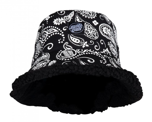 [3SGF1060000] HAT WOMEN SCREAMING PAISLEY BUCKET BLACK/WHITE