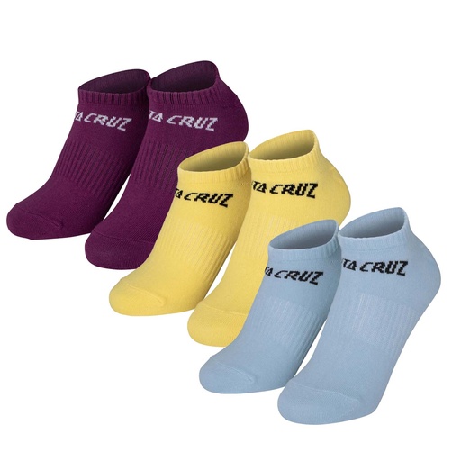 [SCA-WSK-0202] SOCKS WOMEN STRIP NO SHOWS (3 PACK)