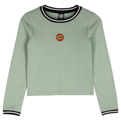 TEE WOMEN L/S CLASSIC DOT EMB RINGER